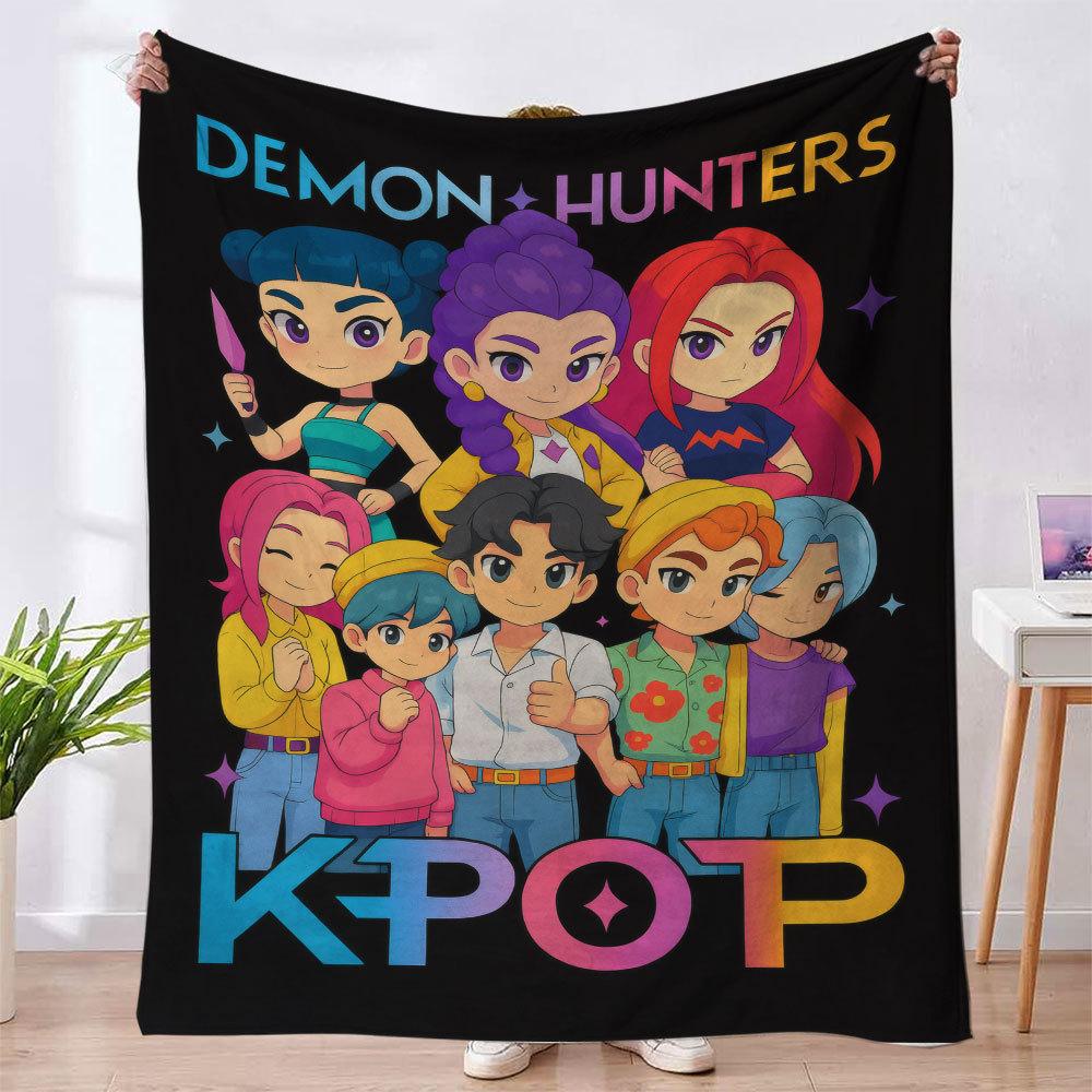 Flannel Blanket Witch Hunter K-Pop Series 4 Blankets Nap Blanket Autumn And Winter Flannel Blanket Can Be Connected To Jit