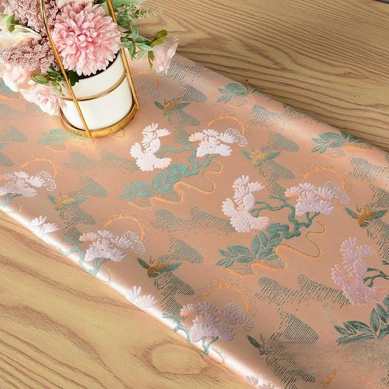 100 см жаккардовый гобелен атласная ткань шелк Helu Tongchun гладкая текстура подвеска парча династии Сун чонсам ханьфу