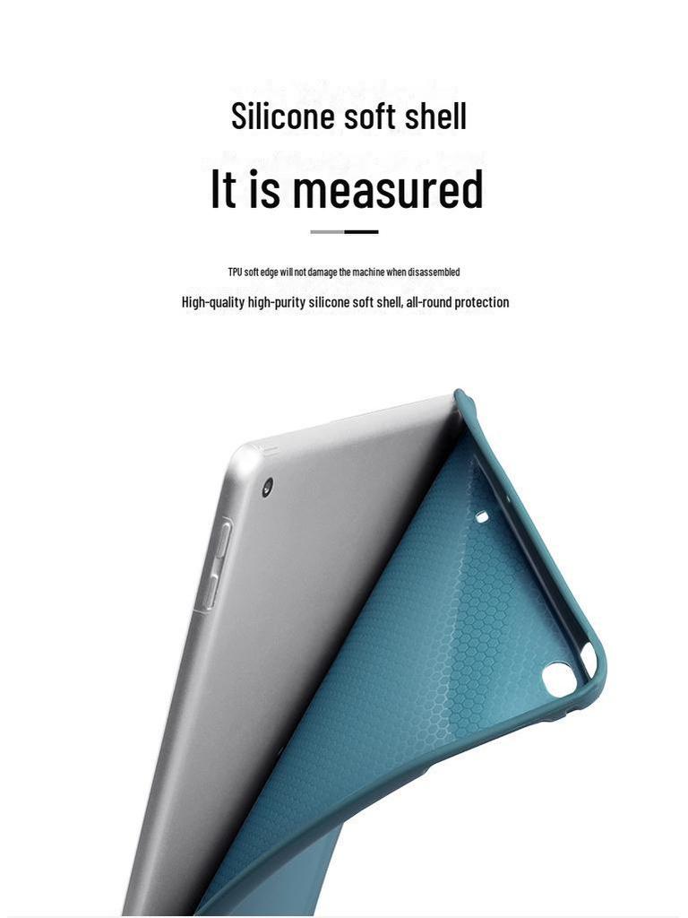 Triple-Fold Solid Color iPad Protective Cover for Pro 11/Air 4 & 5/iPad 10th Gen 10.9 inch/Mini 6/10.2 Inch