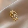 925 Sterling Silver Micro Zircon Heart Rings Female Shiny Simple Light Luxury Korea Jewelry