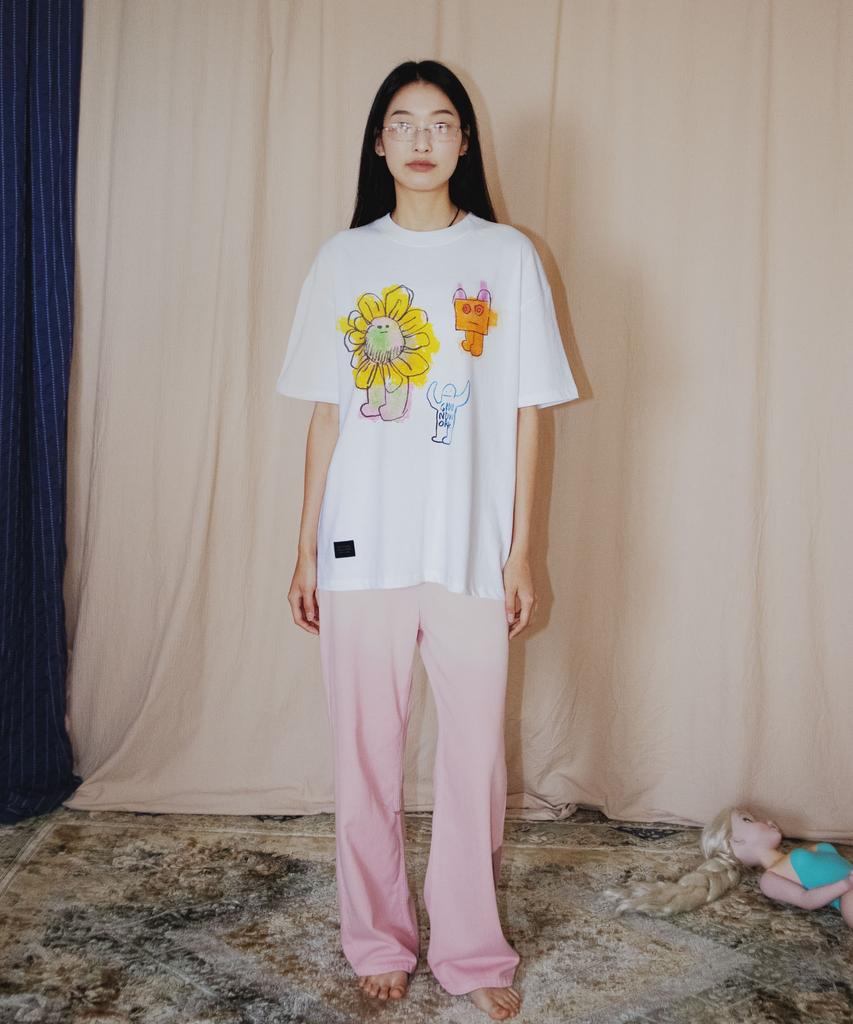 GROUNDWORK Flower Boy Collage T-Shirt / White