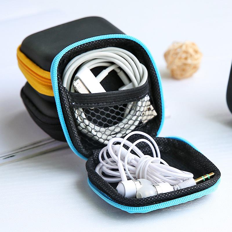 Earphone Wire Organizer Box Data Line Cables Storage Box Case Container Mini Wallet Travel Headphone Protective