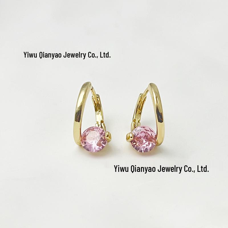 Корейские геометрические серьги с цирконами: Элегантный, Универсальный, Минималистичный Дизайн