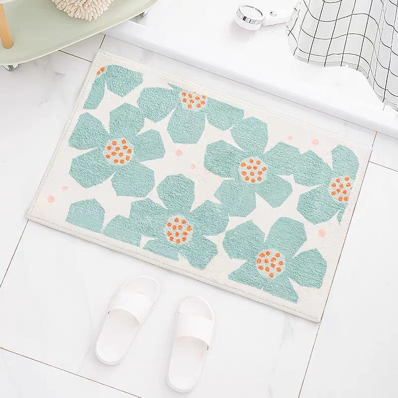 Имитация кашемира, впитывающая воду, противоскользящий коврик для ванной, мягкий коврик для входной двери, натирающий ноги, коврик для пола в ванной с рисунком