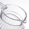 2Pcs Fridge Glass Water Jug with Lid Food Grade Spill-Free Spout Design Transparent Coffee Milk Juice Pitcher Jug