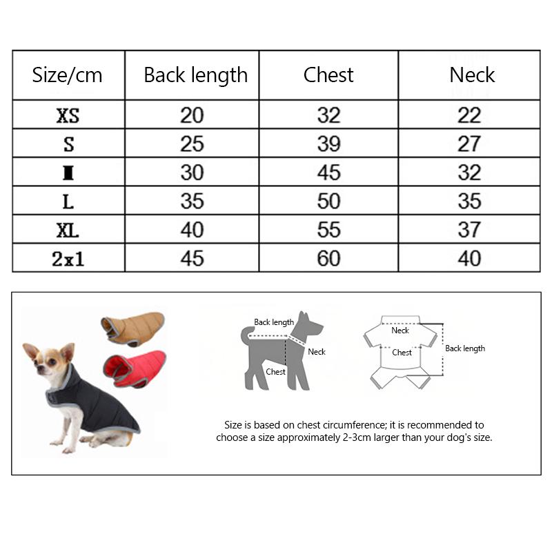 Winter Dog Jacket Coat Hiking Waterproof Dog Clothes Reflective Puppy Clothing For Small Medium Dogs Cats Bulldog Pug Outfits