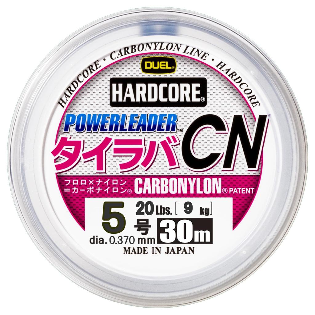 DUEL Carbon Nylon Line 5.0 Hardcore Power Leader for Tai Rubber, 30m Carbon Nylon Line 5.0 Natural Clear for Tai Rubber (H3628)
