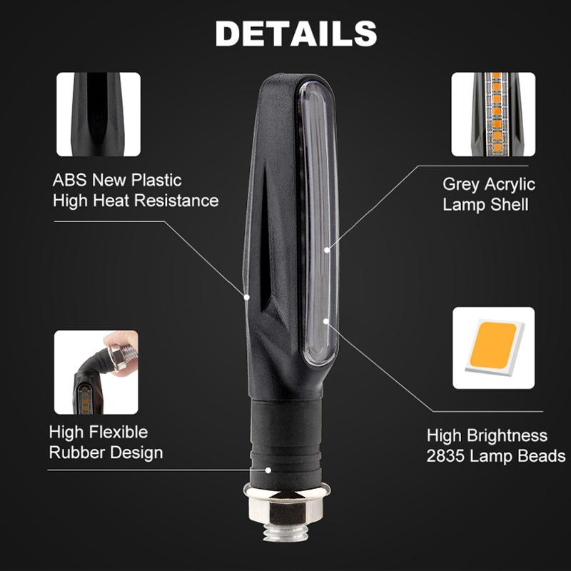 2Pcs/4Pcs Motorcycle Turn Signal Lights Universal Motorcycle Indicators LED Motorbike Turning Indicators Daytime Running Lights