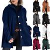 Женское зимнее пальто куртка с длинным рукавом на роговых пуговицах плюшевое теплое пальто