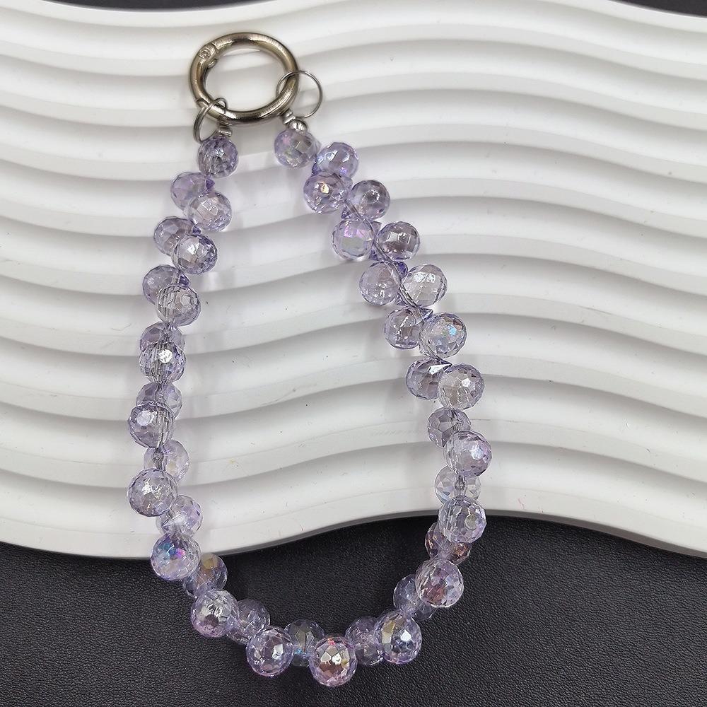 Прозрачный хрустальный брелок с бусинами, съемная сумка, кулон, креативный ремешок для телефона для женщин и девочек