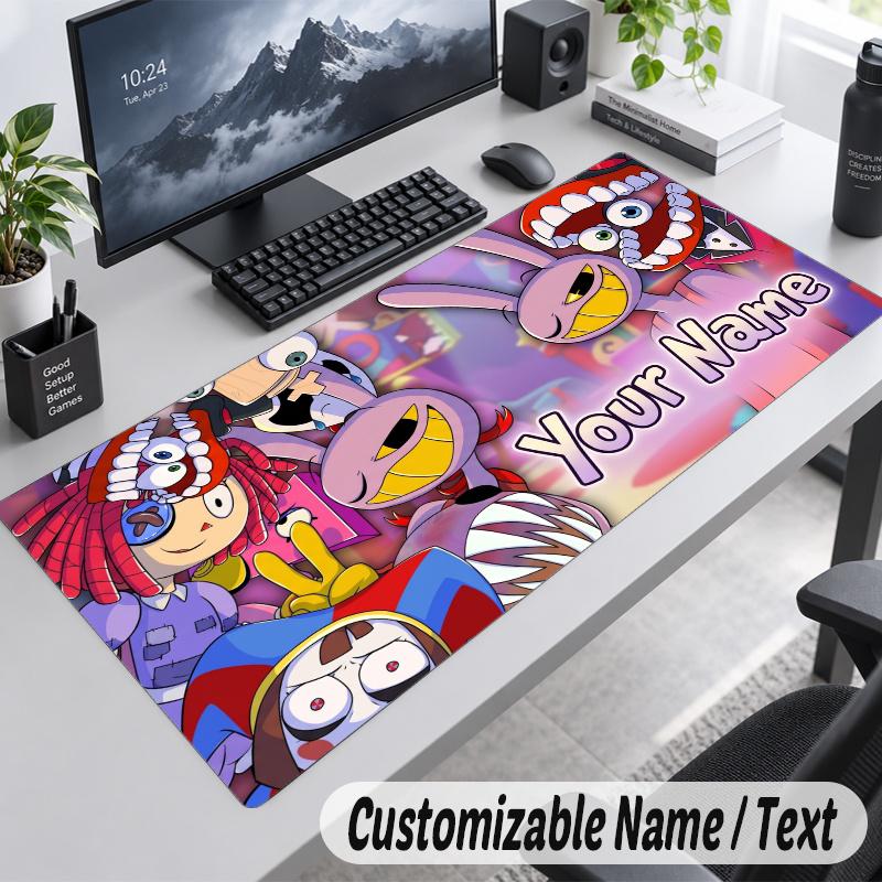 The Amazing Digital Circus Personalized Large Mouse Pad Custom Name Text Extended Desk Mat Gaming Mousepad