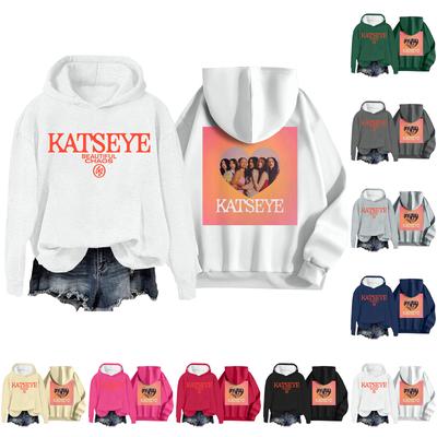 Женская модная повседневная толстовка с длинным рукавом, свободная, с принтом, спортивная, с длинным рукавом, с капюшоном