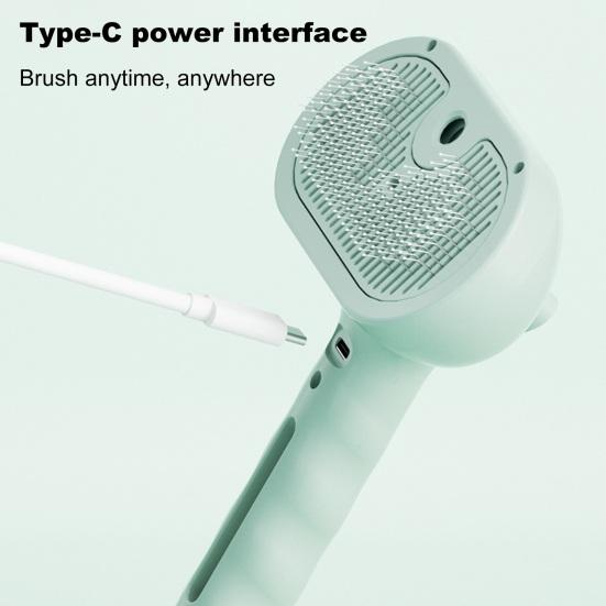 Паровая щетка для кошек, перезаряжаемая 3-в-1, самоочищающаяся паровая щетка для домашних животных