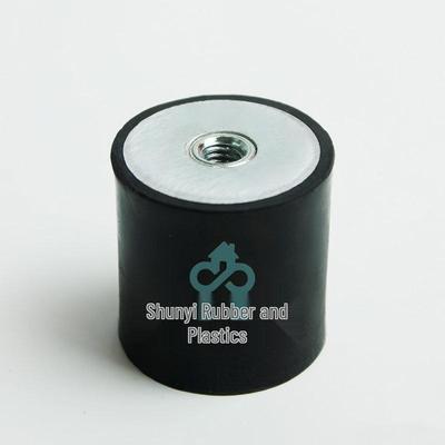 Резиновый амортизатор типа DE: Одинарная головка, внутренняя резьба, железная буферная накладка с резиновым покрытием