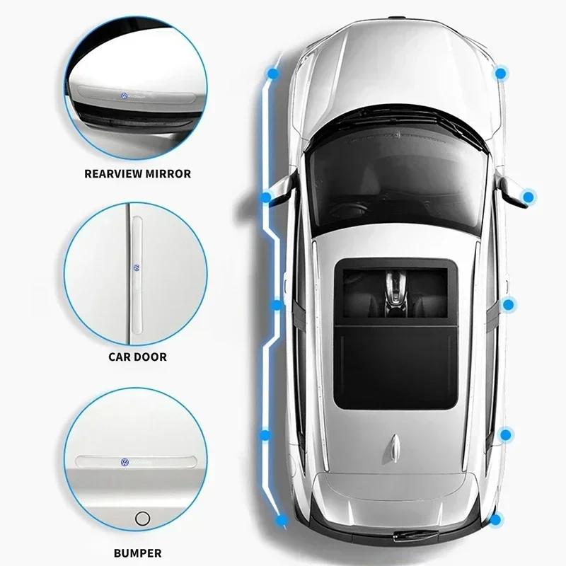 4x Car Door Bowl Handle Protector Stickers Transparent Anti-scratch Film For VW Volkswagen Golf Polo Passat Tiguan Touran Jetta zh4