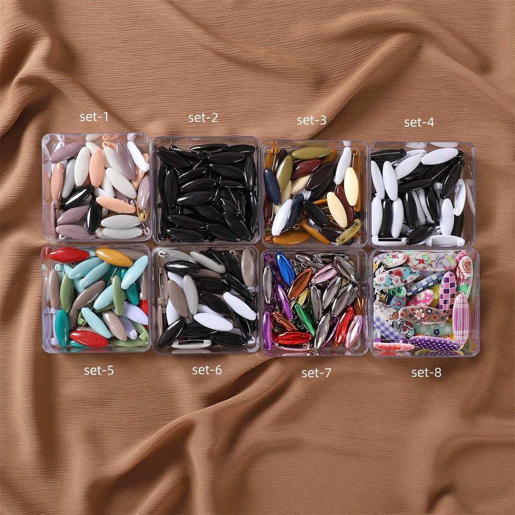 Набор из 36 акриловых булавок и зажимов для шарфа - Печатные и однотонные цвета