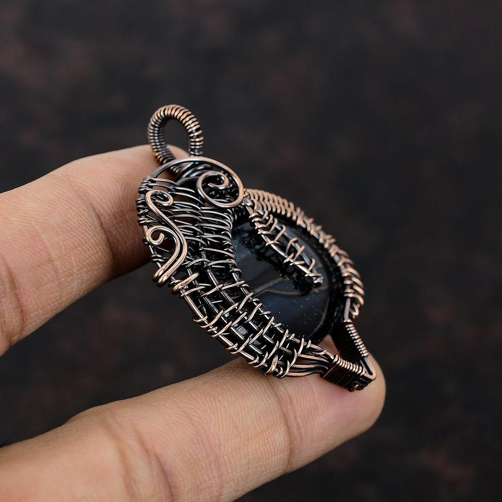 Nellite Pendant Copper Wire Wrapped Pendant Handmade Gemstone Pendant Nellite Jewelry Latest Design Pendant Gift For Her Copper Wire Jewelry