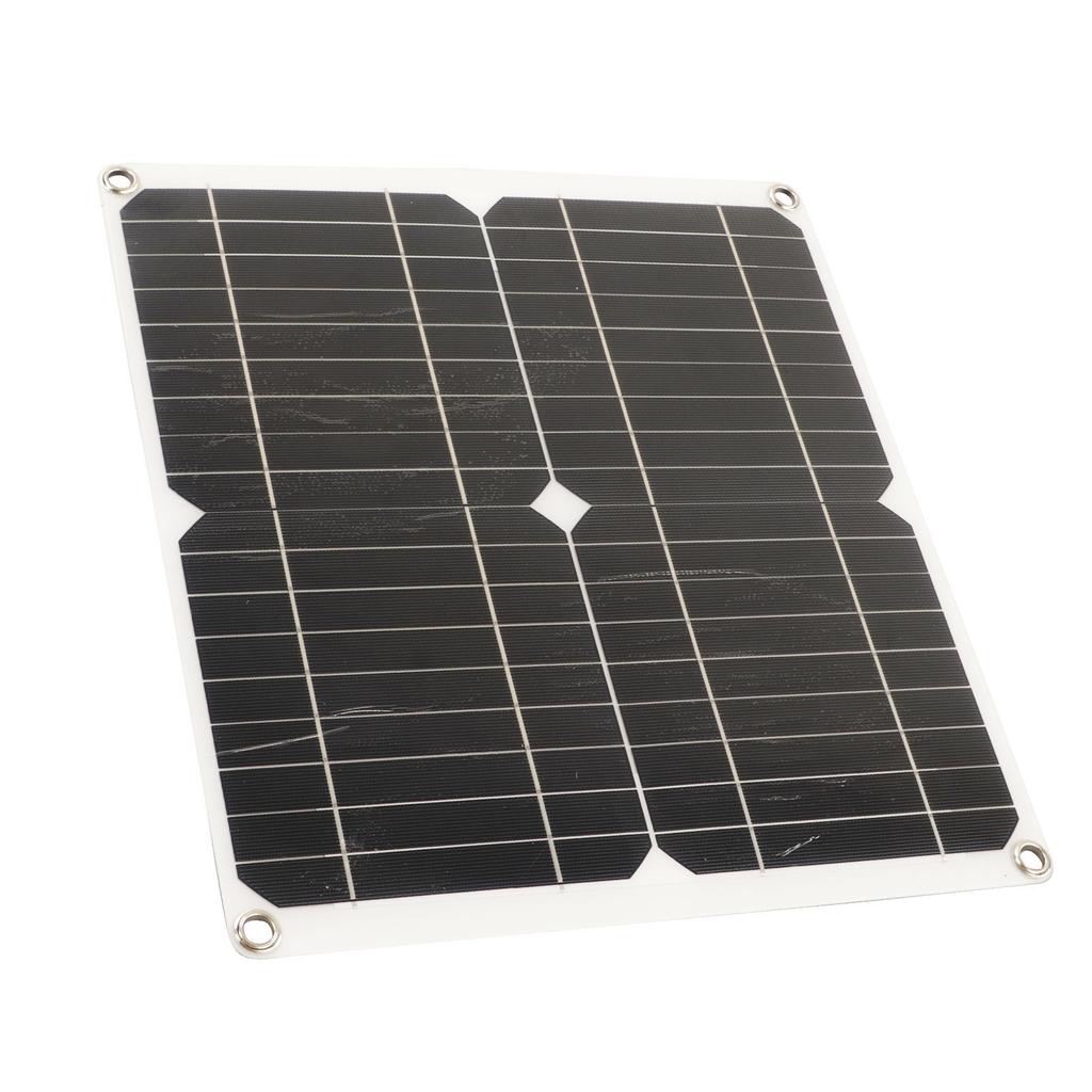 Solar Panel Monocrystalline Silicon Waterproof High Performance for RV Car Boat Trailer 20W 18V 30A