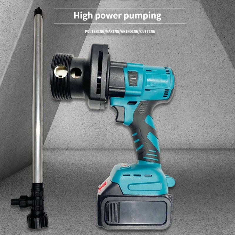 Высокомощный бесщеточный масляный насос, портативный насос для извлечения жидкости, большая емкость, литий-ионный дизельный насосный агрегат, синий