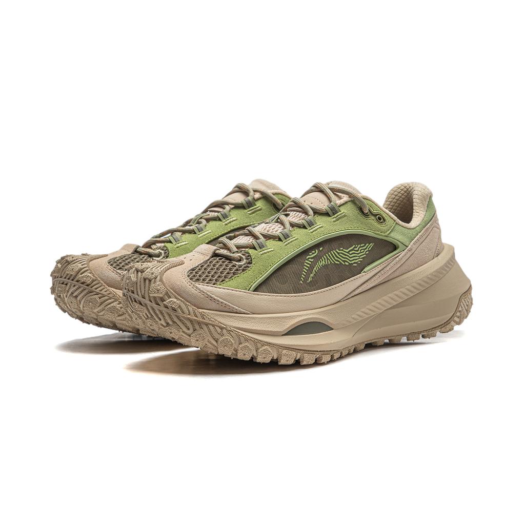 Li Ning Trendy Shock Absorbing Wear Resistance Low Top Running Shoes Unisex Sneakers Off-White AZGU003-5