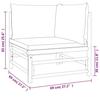 VidaXL Garden Lounge Set 6 Pcs with Light Grey Cushions Bamboo 3155090