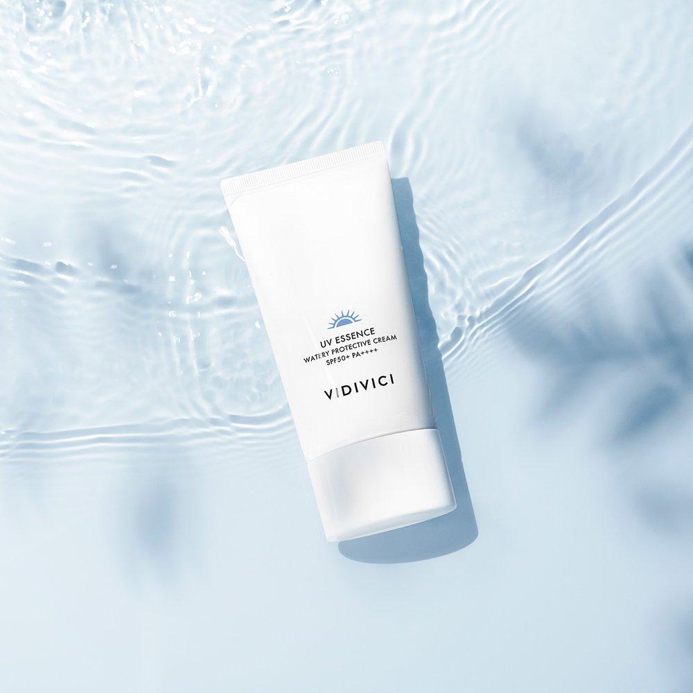 VIDIVICI Солнцезащитный крем-эссенция UV Essence Watery Protective Cream 60 мл (Отдавать: Очищающая пенка для лица Skin Illumination 30 мл)