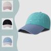 Women's Spring and Summer Korean Version Letter Embroidery Soft Top Baseball Cap Curved Brim Splicing Baseball Cap Men's Casual Sun Hat Trend