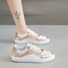 Женские кроссовки Bling Casual Vulcanized Sport Shoes Fashion White Shoes for Women Lace-up Flats