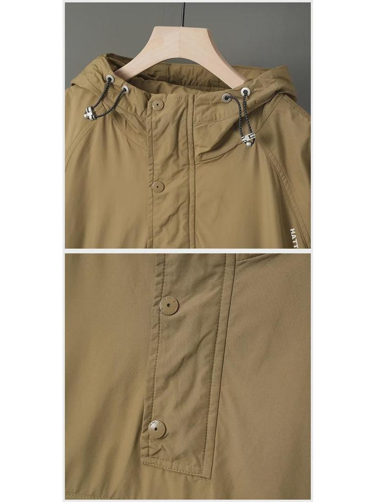 Мужская водонепроницаемая куртка с капюшоном в американском стиле — модная, повседневная, свободного кроя на весну и осень 2024 г.