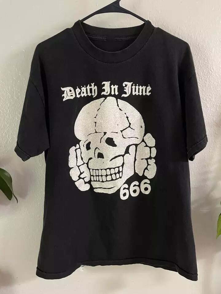 Коллекция Death In June Группа 666 Футболка с коротким рукавом Полный размер S-3XL BE2486... Футболка Unisex