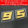 1pc Gold Number Motorcyclestickers Waterproof for Motorcycle Fairing Helmet Fuel Tank Car Fuel Cap Scooter Universal Vinyl Decal