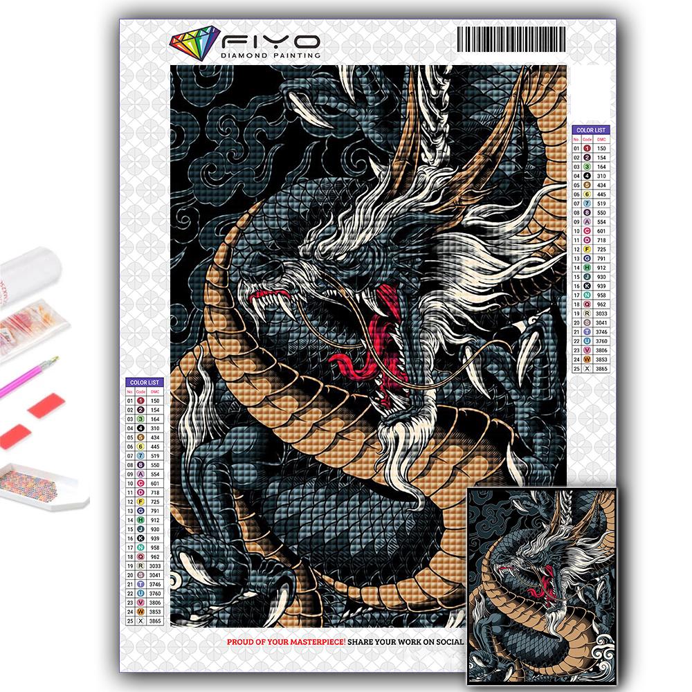 5D DIY Алмазная картина Китайский дракон Вышивка крестиком Алмазная художественная вышивка Мозаика Домашний деко