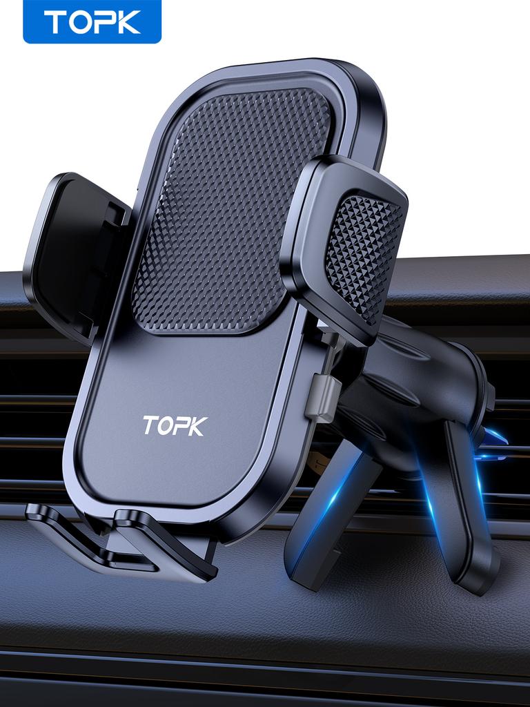 TOPK Универсальный держатель для телефона в автомобиль Гравитационный автомобильный держатель для телефона Накладка на вентиляционное отверстие автомобиля Держатель для смартфона