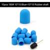 10Pcs 10*15/13*19 Purple Sanding Caps Nail Art Sanding Bands Block Caps Mandrel Gel Remover Foot Care Cuticle Drill Accessories