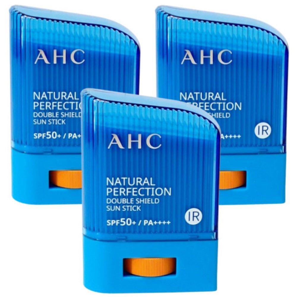 AHC Солнцезащитный карандаш Natural Perfection Double Shield (Большая емкость) 22 г x 3 Водостойкий солнцезащитный крем без белого налета, нелипкий
