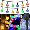 6M 30 светодиодный хрустальный шар на солнечной батарее, уличный IP65, водонепроницаемый светодиодный гирляндный светильник, сказочные лампы, солнечная садовая гирлянда, световая гирлянда