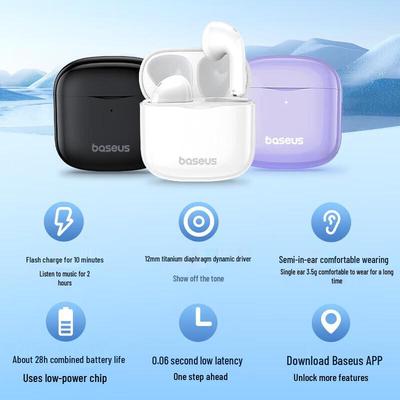 Беспроводные наушники Baseus E3 с Bluetooth 5.3