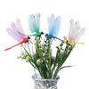 10Pcs/lot New Dragonfly Garden Decorative Yard Planter Colorful Dragonfly Stakes Decoracion Outdoor Decor Flower Pots Decoration