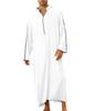 Men's Islamic Ramadan Jubba Kaftan Dishdash Arab Robe Thobe T Shirt Dress Tunic