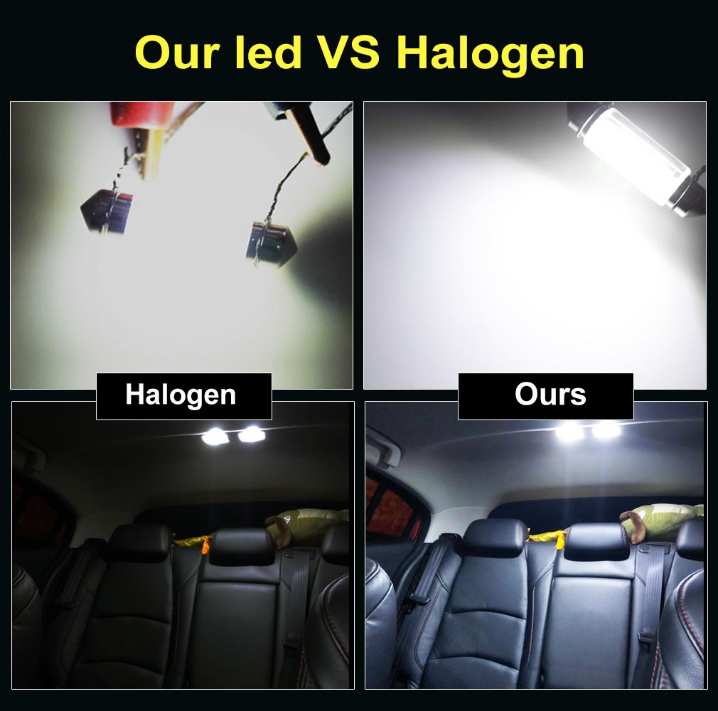 10 шт. C5W C10W светодиодные лампы COB светодиодные лампы гирлянда 31 мм 36 мм 39 мм 41 мм салон автомобиля купол номерного знака интерьер лампа для чтения авто лампа 12 В 6000 К белый