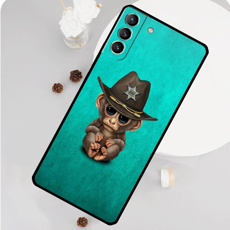 Чехол с обезьяной, гориллой, обезьянкой для Samsung Galaxy S23 FE S20 S21 S22 Ultra S8 S9 S10 Plus Note 10 20 Ultra Мягкая крышка