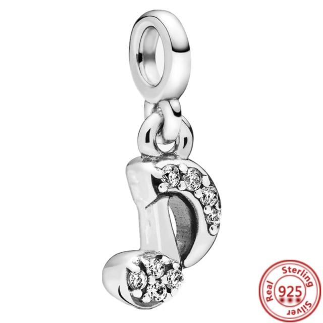 Серьги-браслет Charm Me, ювелирные изделия своими руками, серебро 925 пробы, моя любовь, морская звезда, фламинго, ласточка, мир, мини-подвеска из бисера