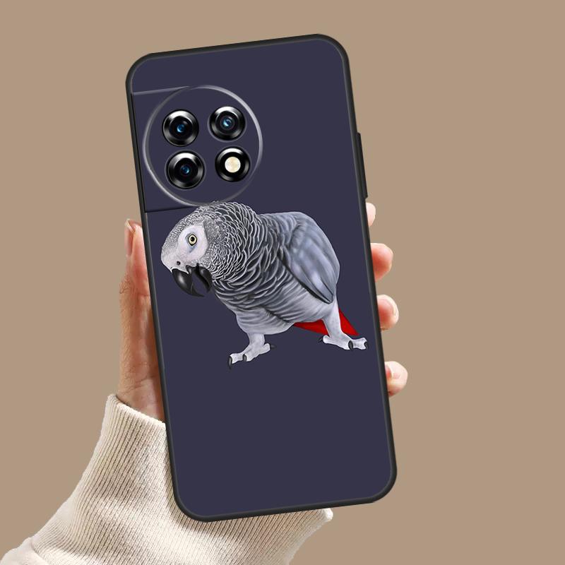 African Grey Parrot Case For OnePlus Nord CE 3 Lite CE4 2 2T N10 N20 N30 OnePlus 12 11 9 10 Pro 8T 10T 12R Cover