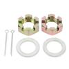 2 Sets Trailer Nut Kit with 1in Shaft Spindle Nuts 1in Washer 2.2in   Cotter Pins Galvanized for 1in Shaft Spindle