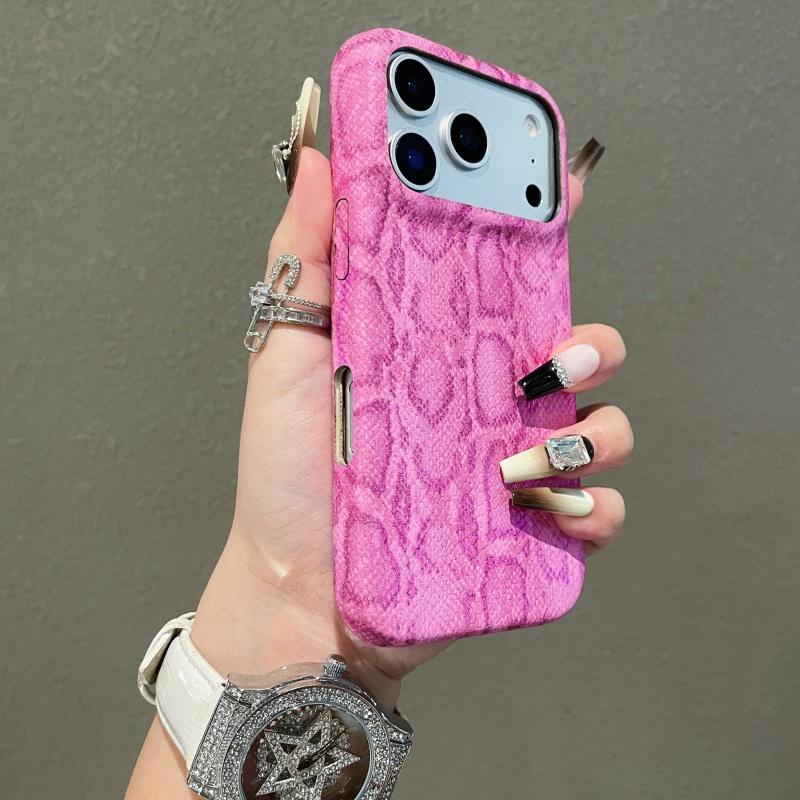Роскошный яркий чехол из змеиной кожи для iPhone 17 16 15 14 13 Pro Max Премиальный чехол с имитацией узора змеиной кожи, противоударный
