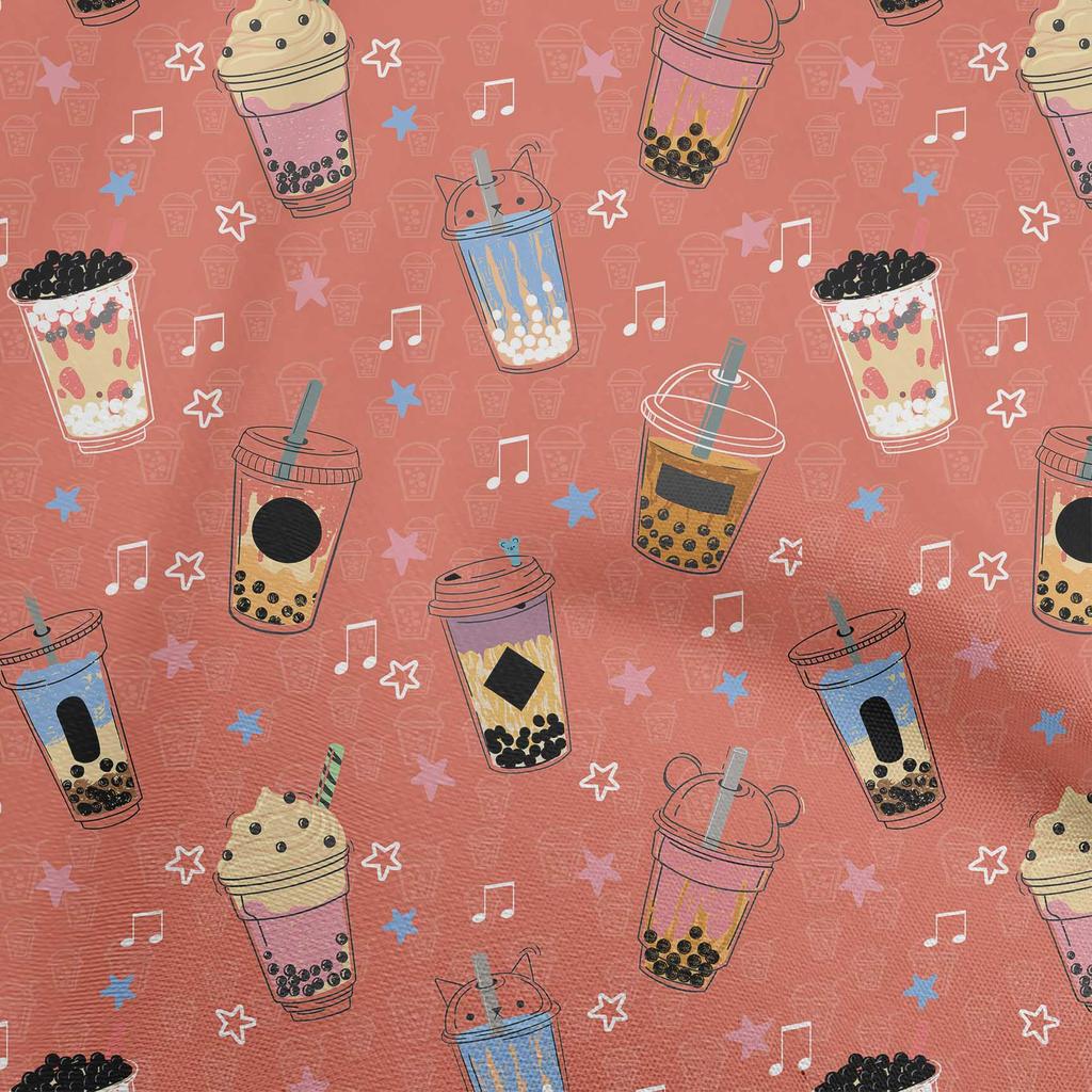 oneOone Хлопчатобумажная гибкая темно-бежевая ткань, материал для шитья мороженого, ткань с принтом в ярдах, 40 дюймов