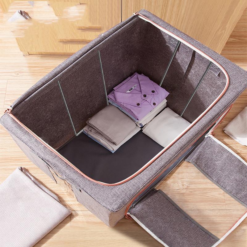 Thick Cotton Linen Storage Box Cloth Art Clothing Folding Wardrobe