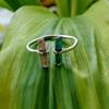 925 Sterling Silver Raw Blue- Green Tourmaline Gemstone Ring Sz 7 US  Christmas