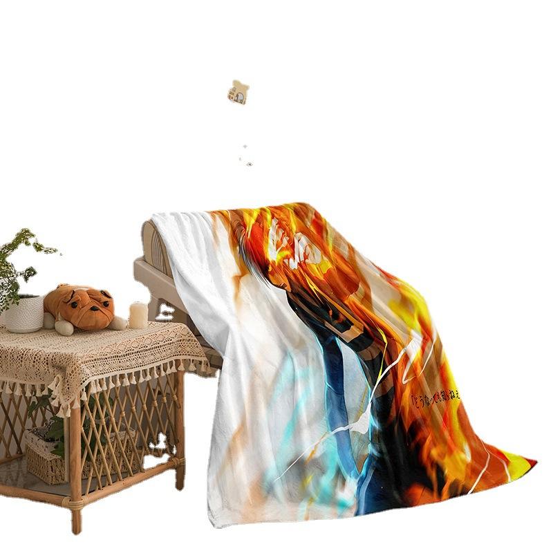 Мультяшная серия Геройская академия Двустороннее фланелевое одеяло с 3D цифровой печатью