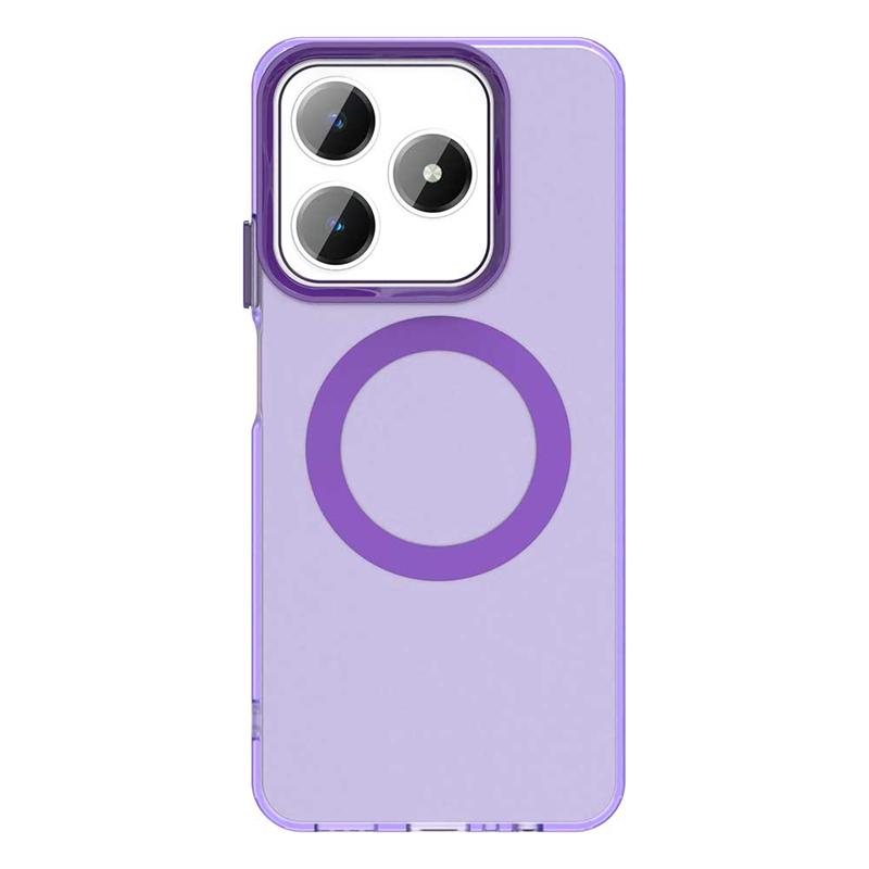 Прозрачный чехол для Realme C61 Чехол для Realme C61 Global Магнитная адсорбция Беспроводная зарядка Задняя крышка для чехла Realme C61